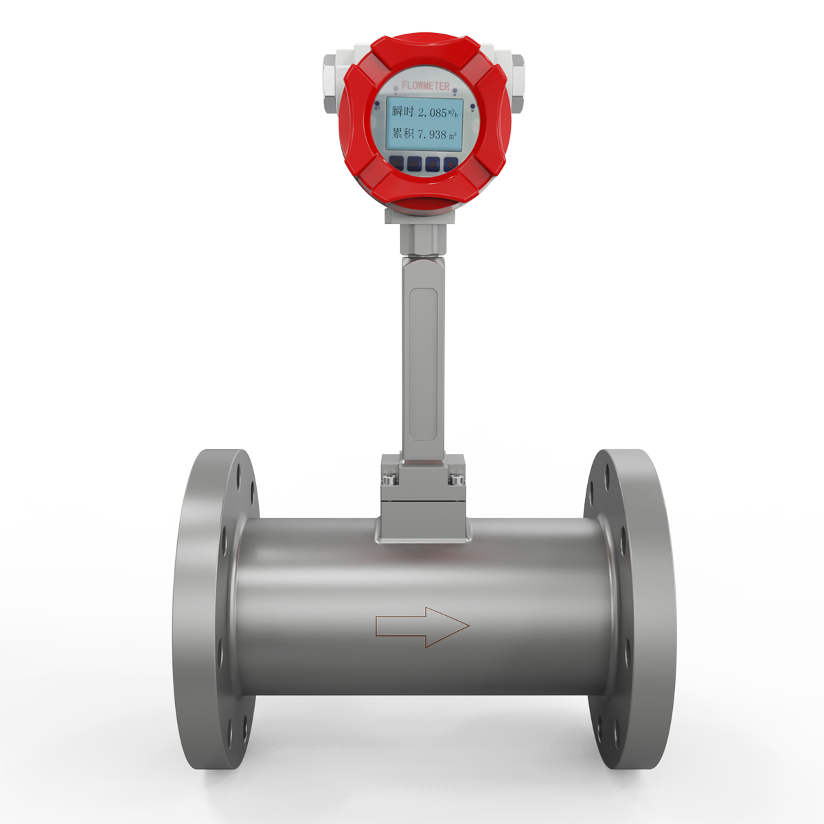 Vortex flowmeter without tem