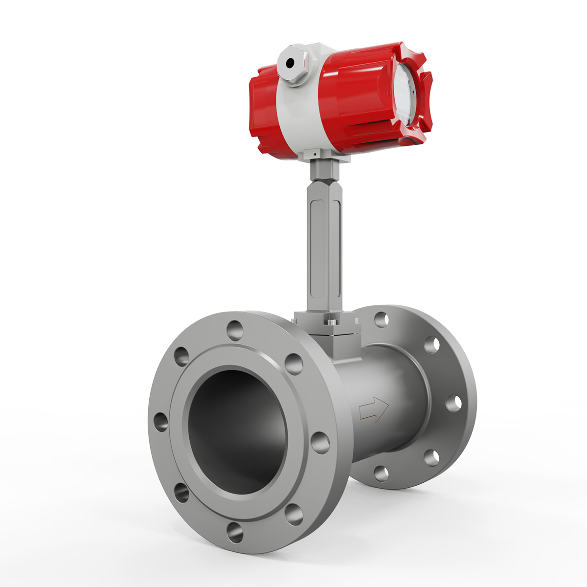 Vortex flowmeter without temperature & pressure compensation