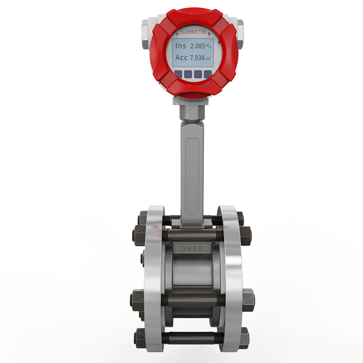 Vortex flowmeter wafer installation