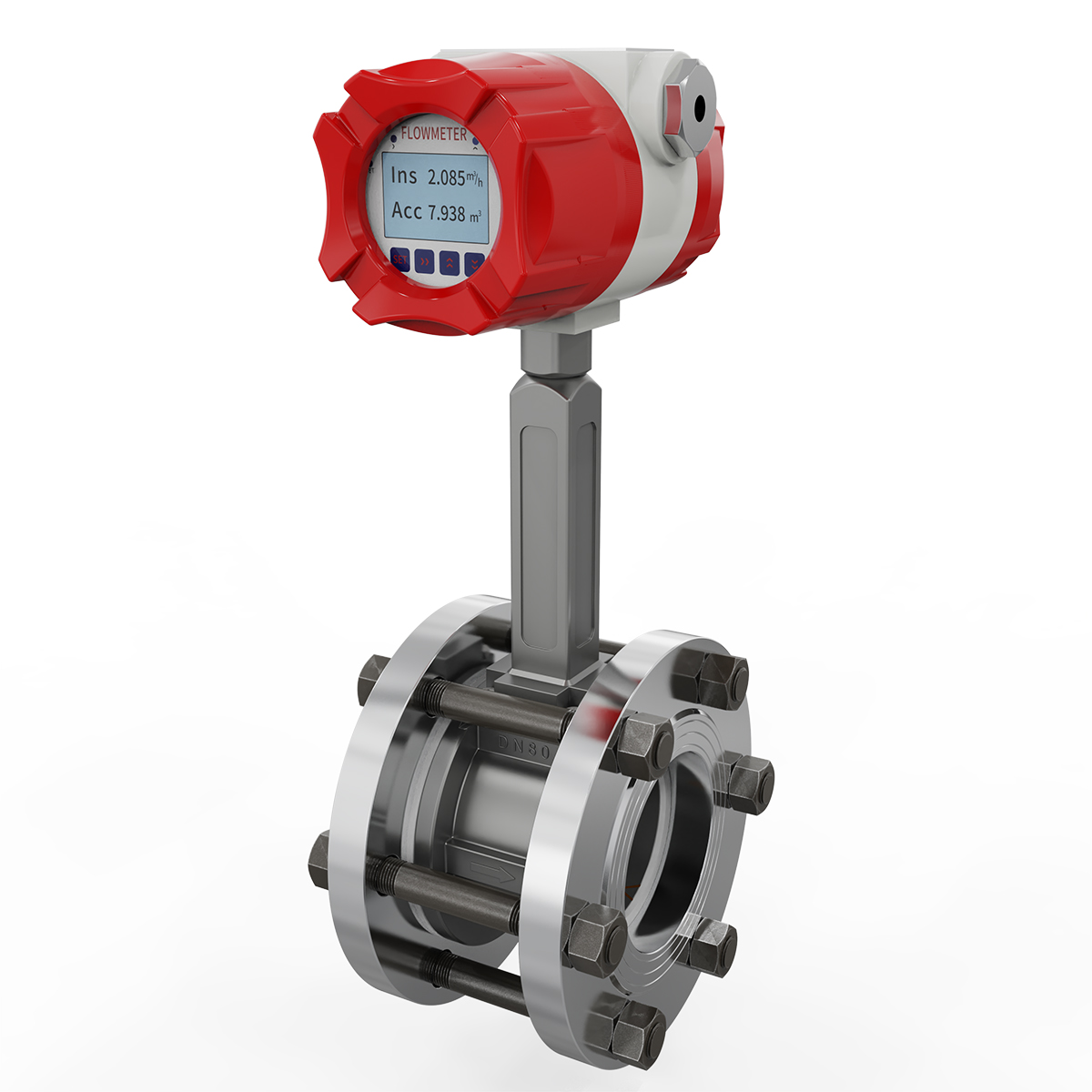 Vortex flowmeter wafer installation